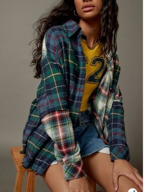 Urban Outfitters BDG One Way Or Another Plaid Flannel Buttondown NWT Size S